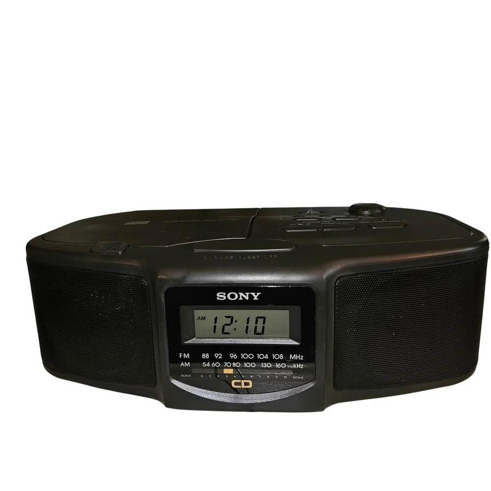 Sony ICF-CD800 Dream Machine CD Clock Radio AM FM Dual Alarm Vintage 1994 Black